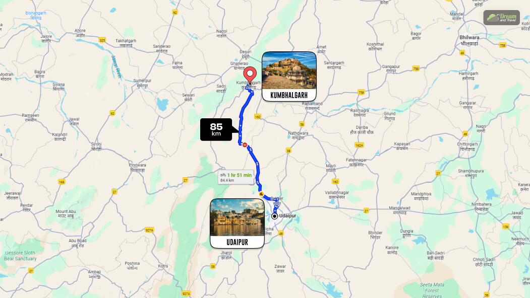 Udaipur to Kumbhalgarh Distance, Route, Taxi, Itinerary And Complete Travel Guide